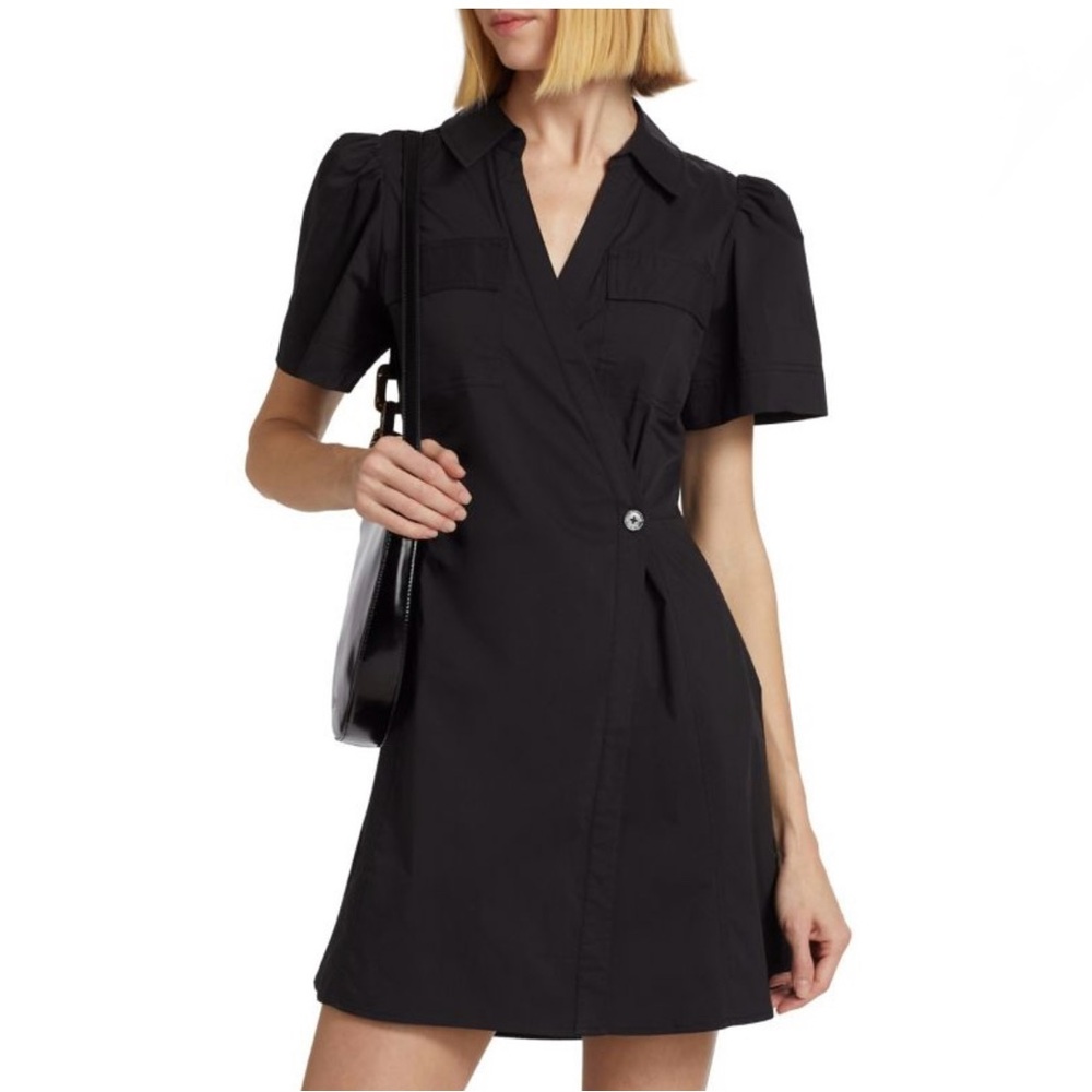 Tanya Taylor NWT - Black Cooper Wrap Mini Dress